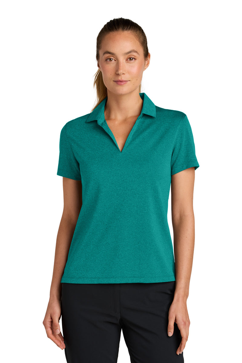 Nike Women's Dri-FIT Smooth Heather Polo - Bright Spruce Heather
