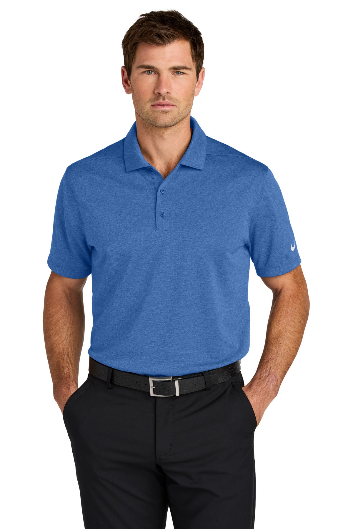 Nike Dri-FIT Smooth Heather Polo - Game Royal Heather