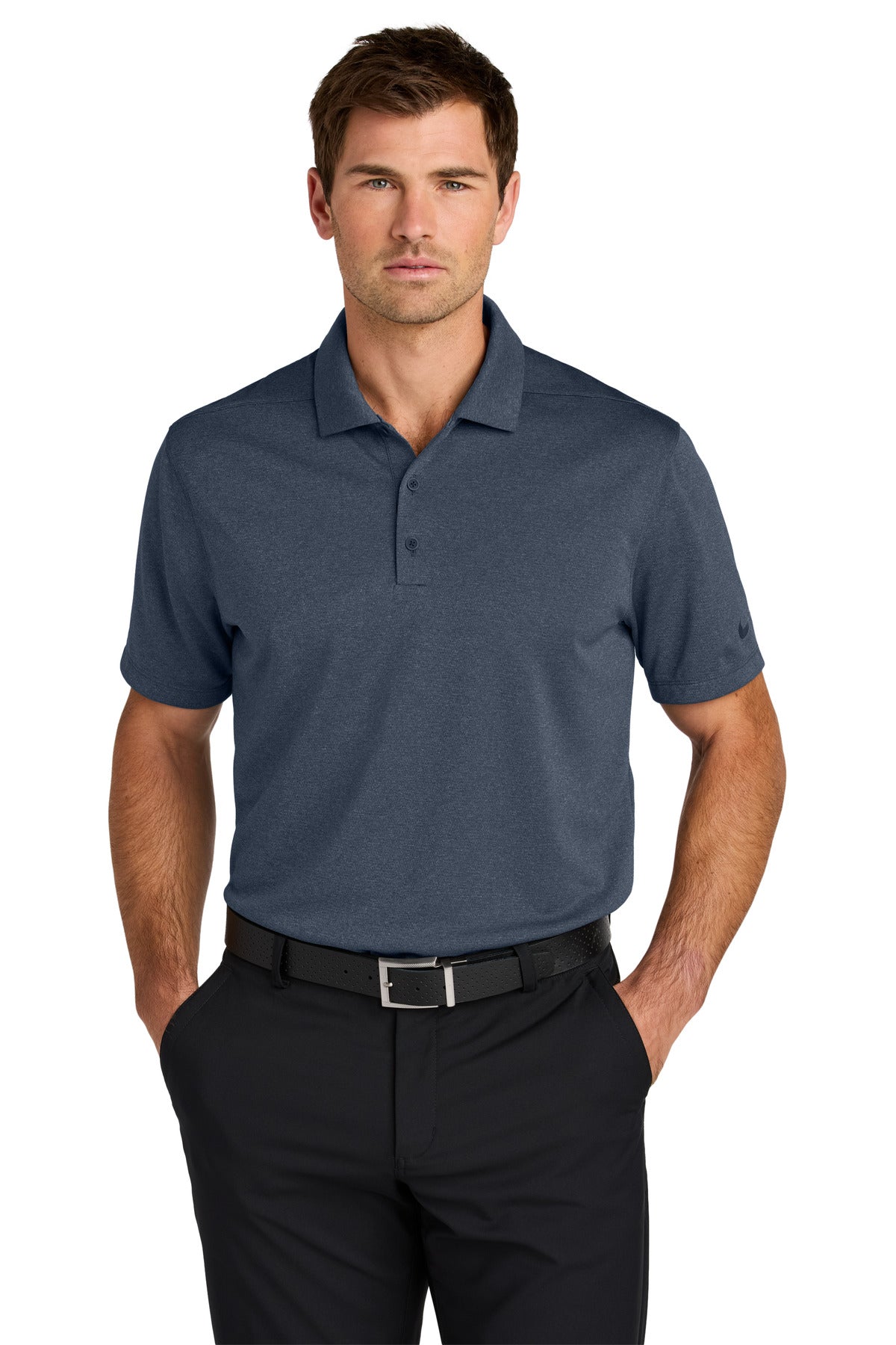 Nike Dri-FIT Smooth Heather Polo - Navy Heather