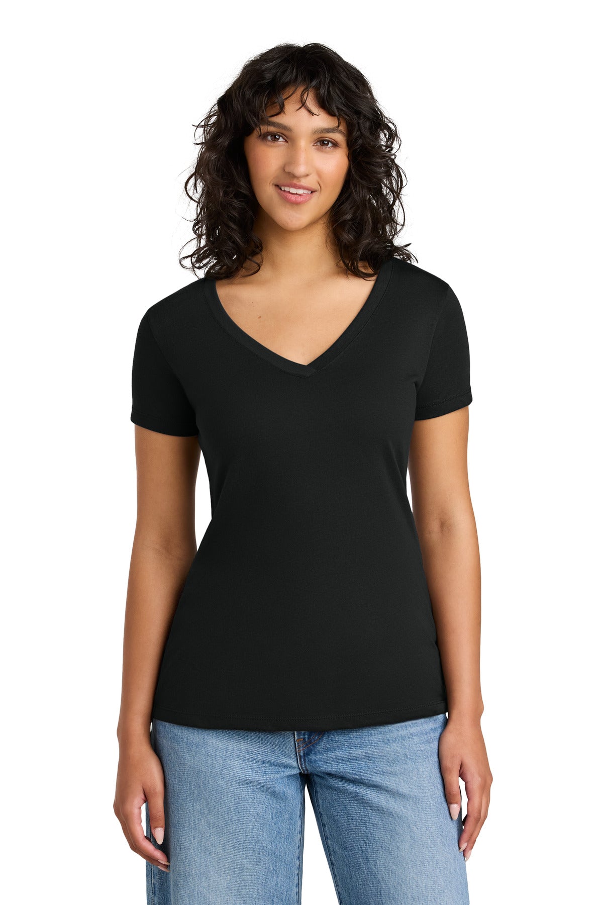Next Level Apparel Women's Ideal V-Neck Tee - Black