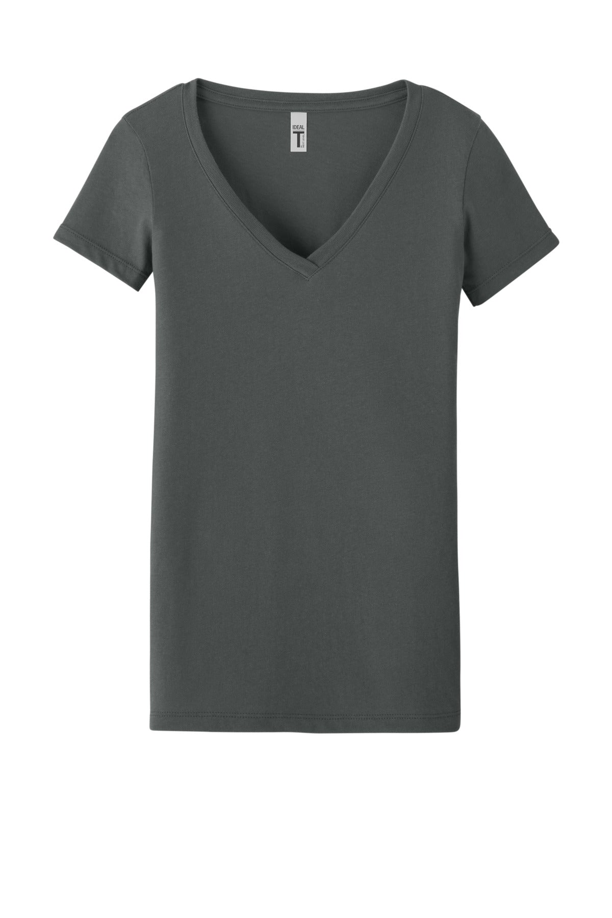 Next Level Apparel Women's Ideal V-Neck Tee - Dark Gray