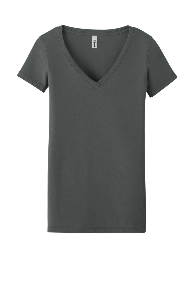 Next Level Apparel Women's Ideal V-Neck Tee - Dark Gray