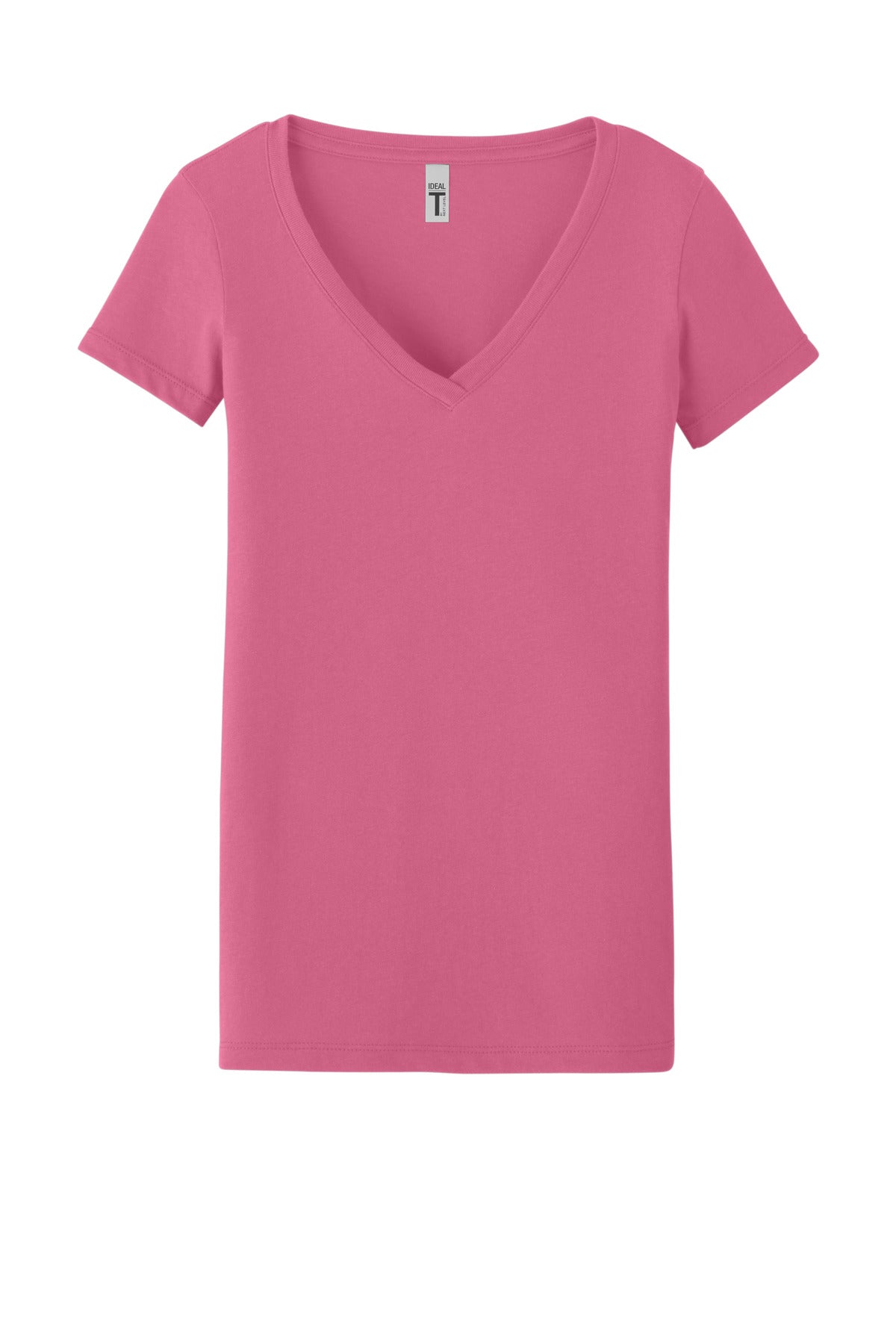 Next Level Apparel Women's Ideal V-Neck Tee - Hot Pink