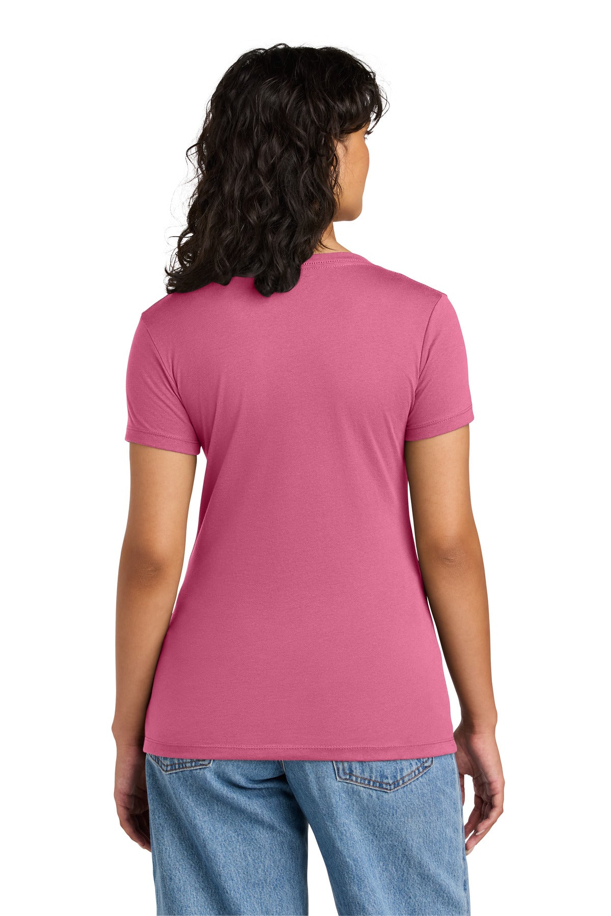Next Level Apparel Women's Ideal V-Neck Tee - Hot Pink