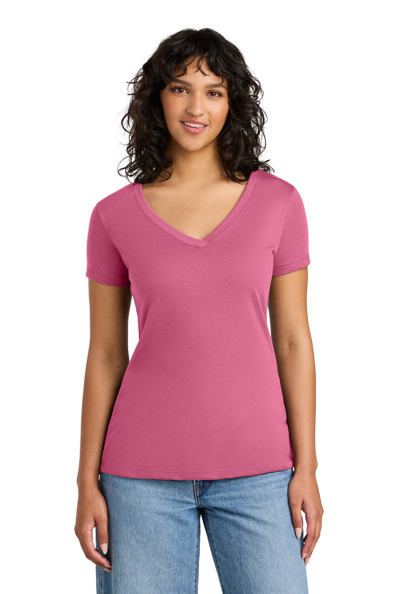 Next Level Apparel Women's Ideal V-Neck Tee - Hot Pink