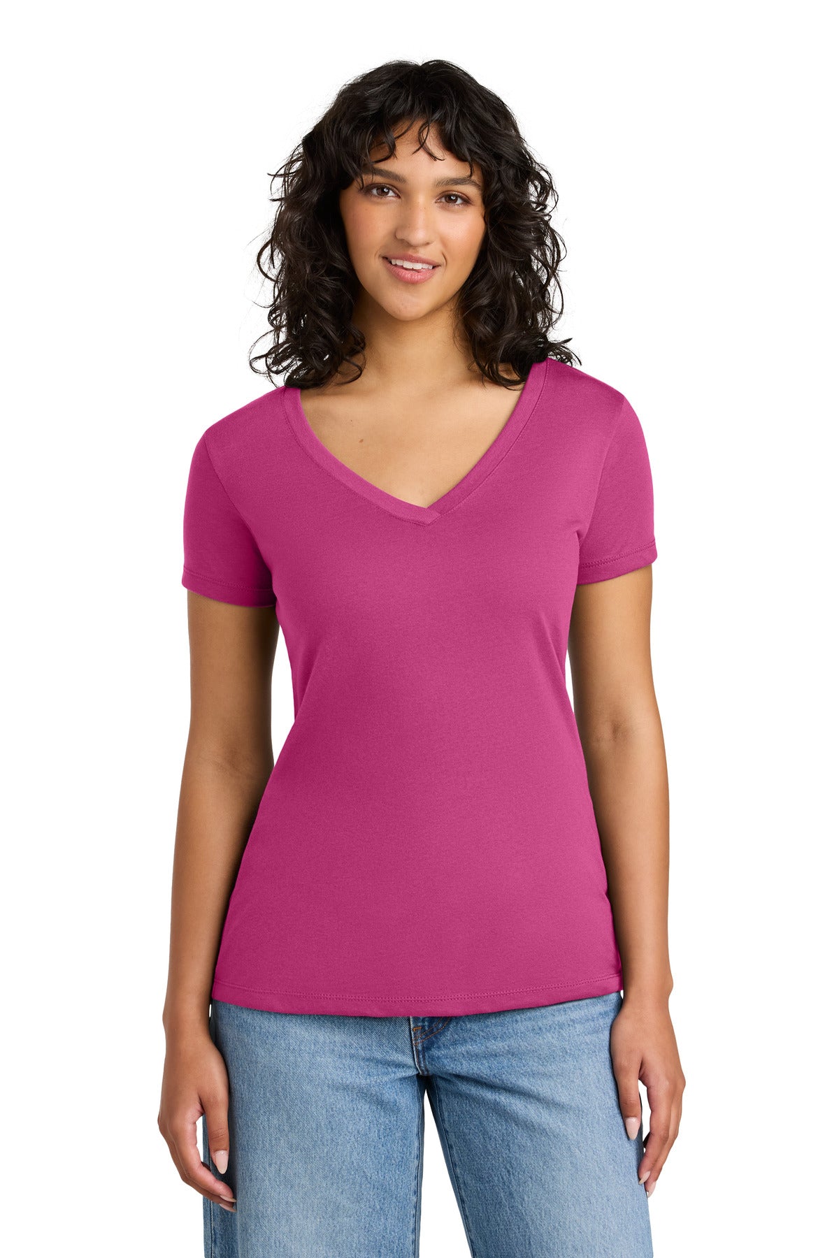 Next Level Apparel Women's Ideal V-Neck Tee - Raspberry