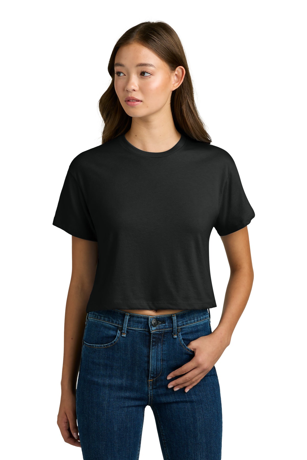 Next Level Apparel Women's Ideal Crop Top - Black
