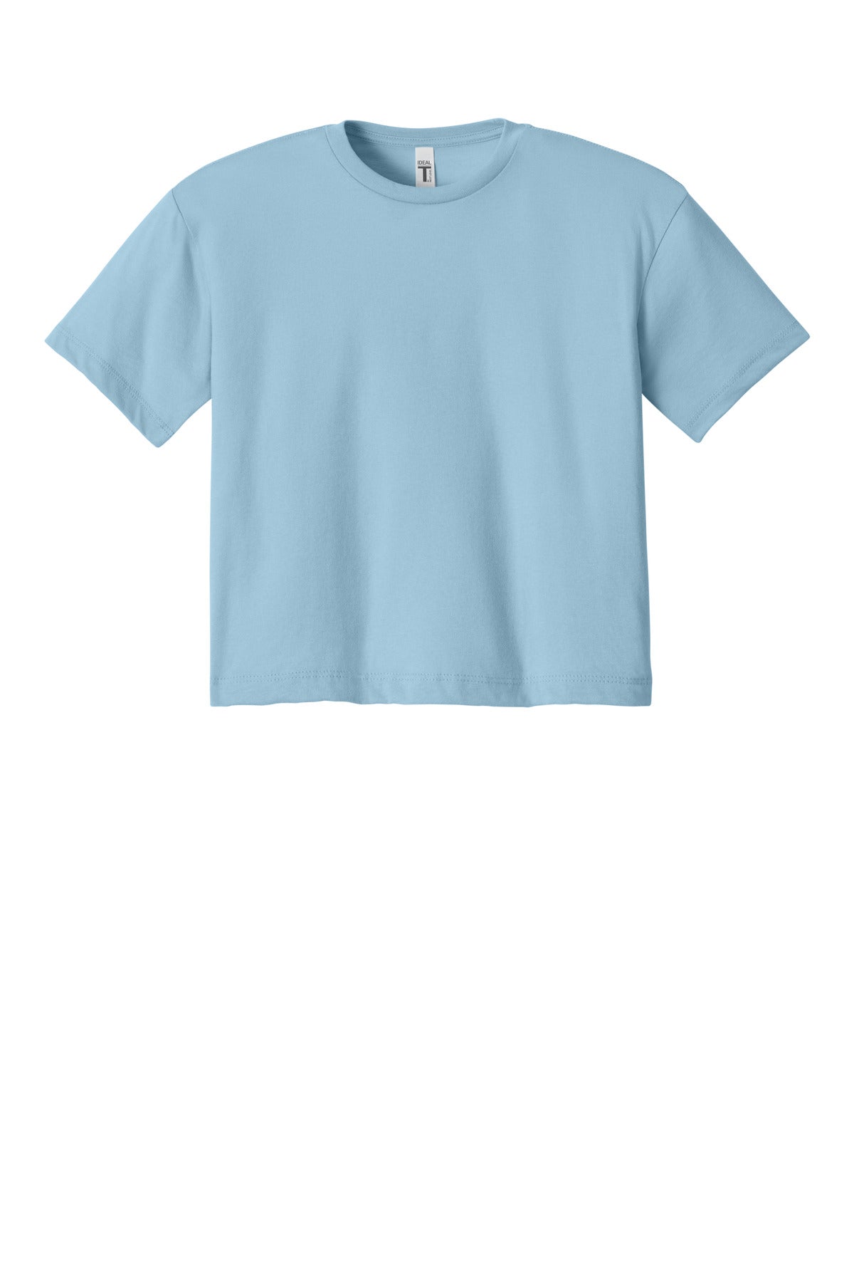 Next Level Apparel Women's Ideal Crop Top - Stonewash Denim