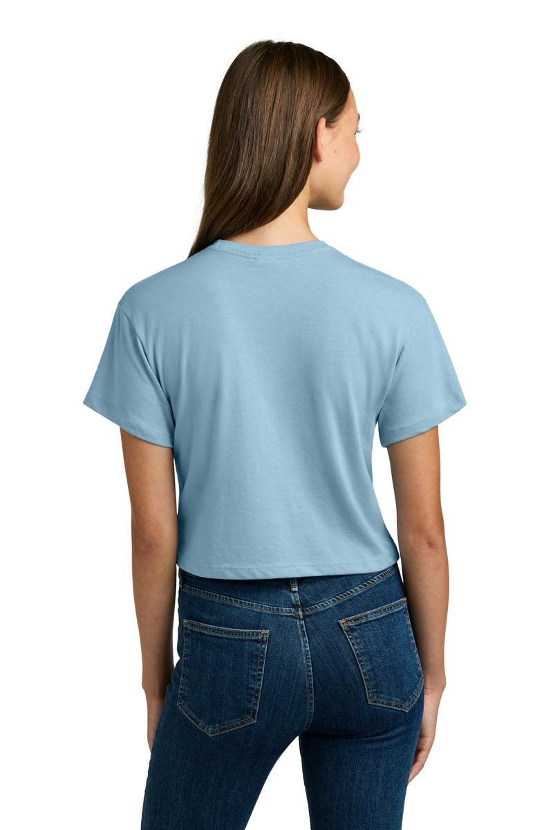 Next Level Apparel Women's Ideal Crop Top - Stonewash Denim