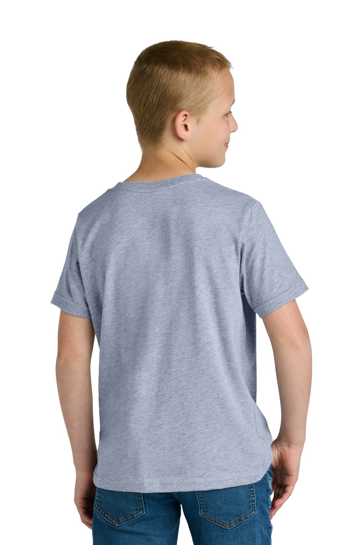 Next Level Apparel Youth Cotton Tee - Heather Gray
