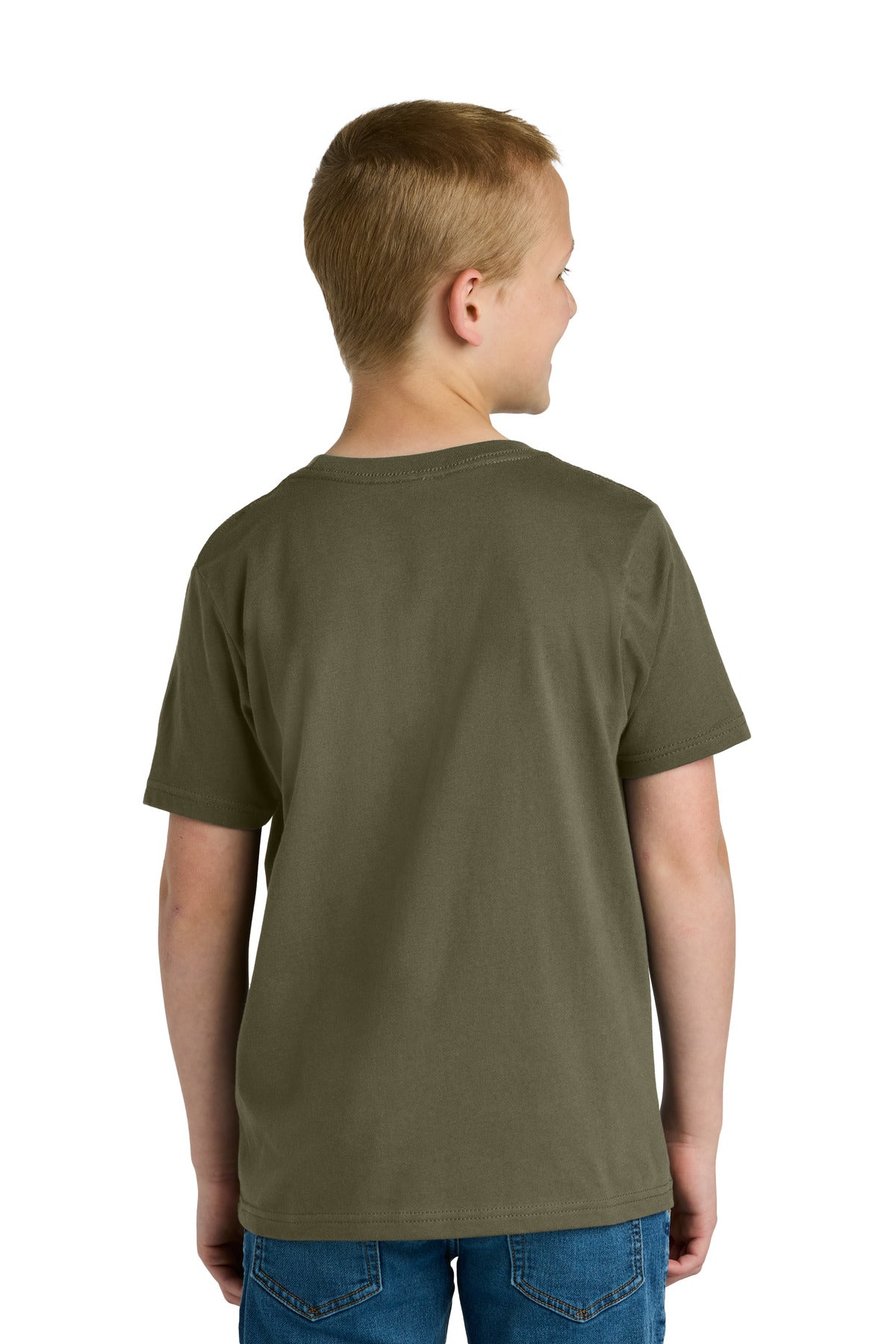 Next Level Apparel Youth Cotton Tee - Military Green