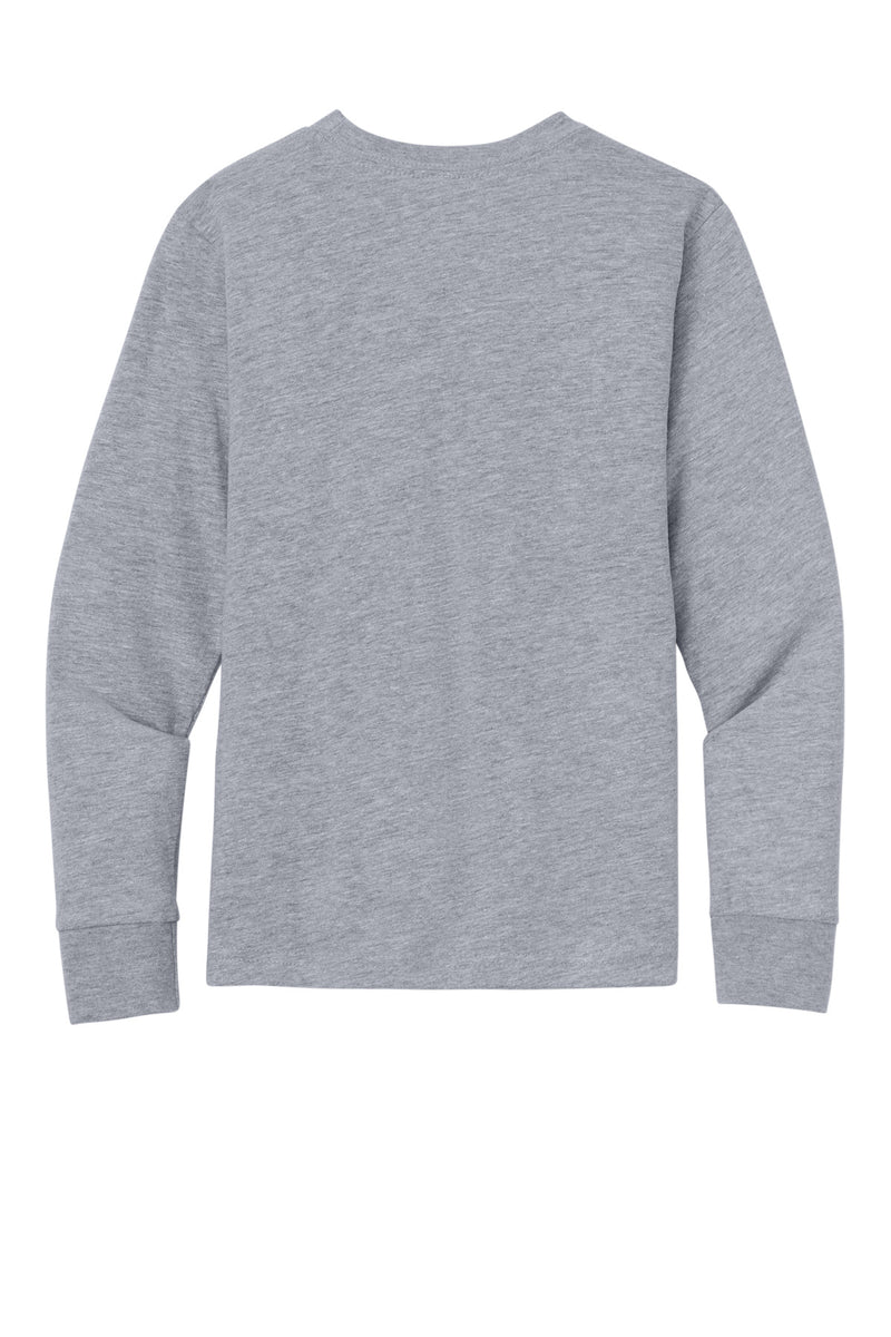Next Level Apparel Youth Cotton Long Sleeve Tee - Heather Gray
