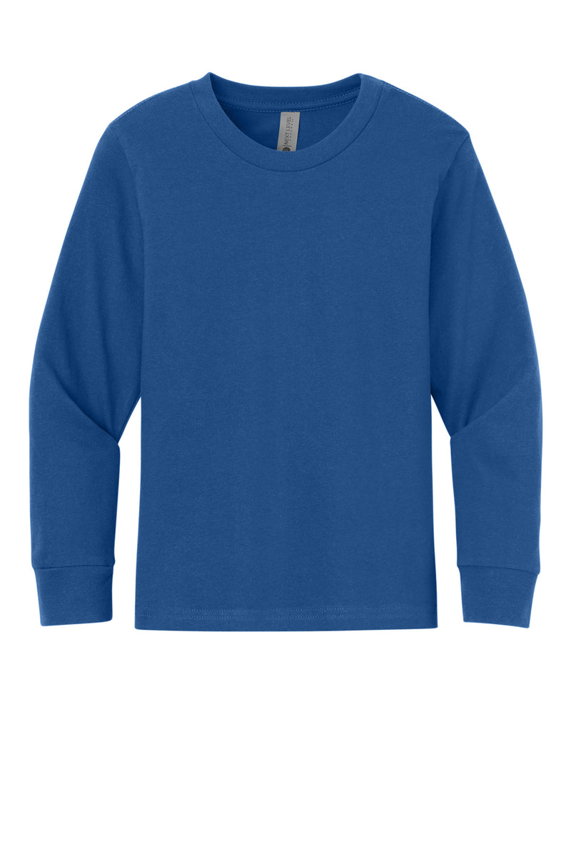 Next Level Apparel Youth Cotton Long Sleeve Tee - Royal