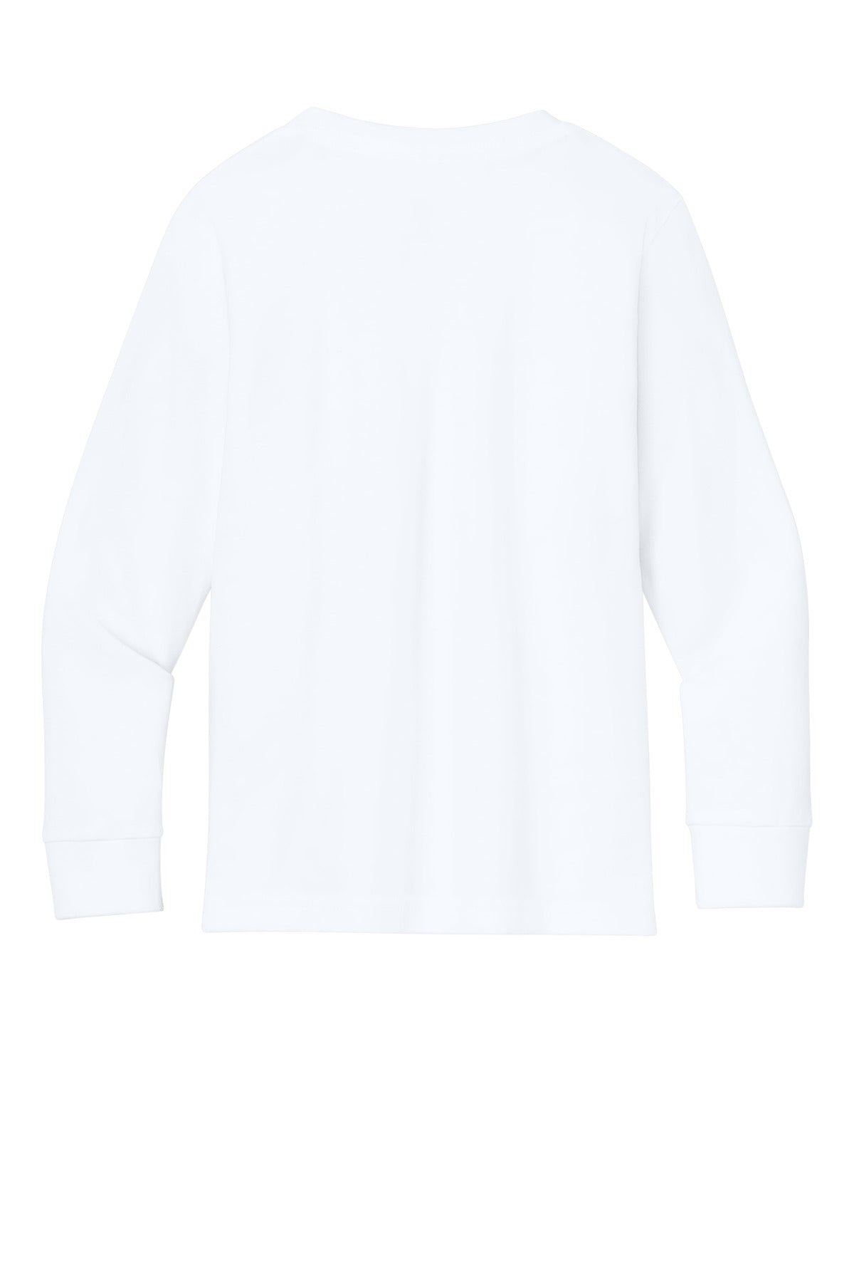 Next Level Apparel Youth Cotton Long Sleeve Tee - White