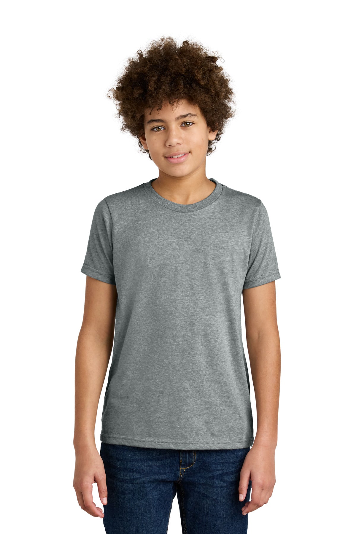Next Level Apparel Youth CVC Tee - Dark Heather Gray