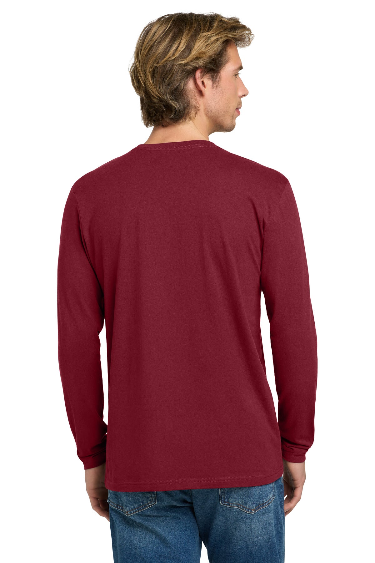 Next Level Apparel Cotton Long Sleeve Tee - Cardinal