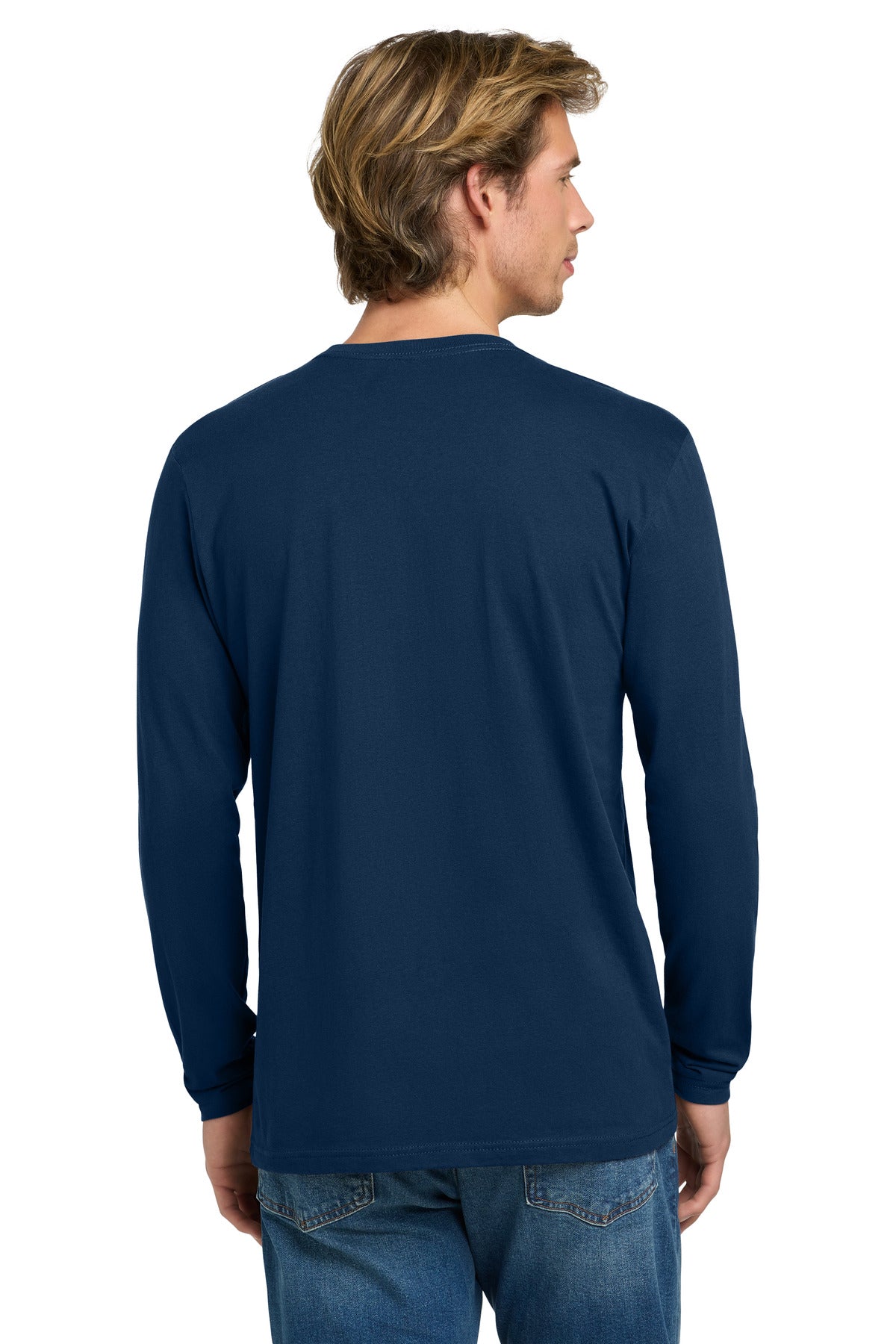 Next Level Apparel Cotton Long Sleeve Tee - Cool Blue