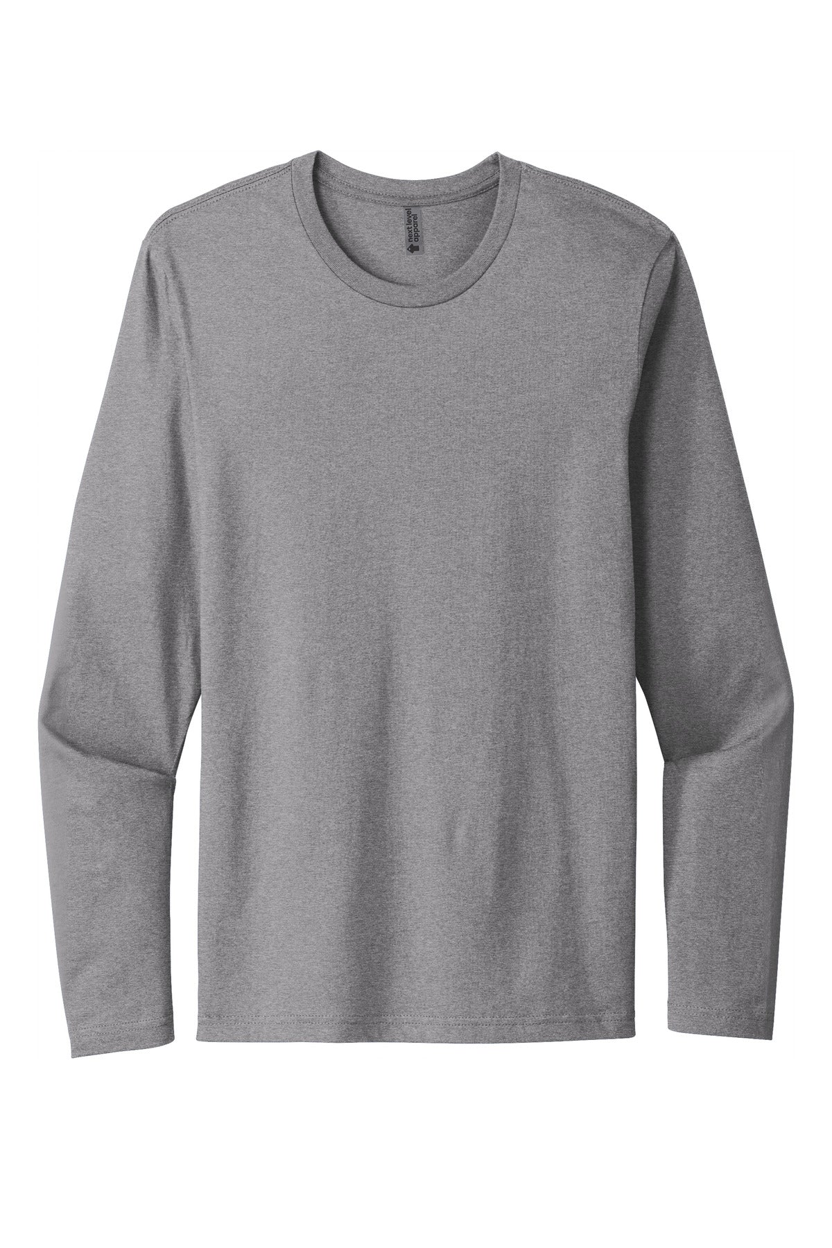Next Level Apparel Cotton Long Sleeve Tee - Heather Gray