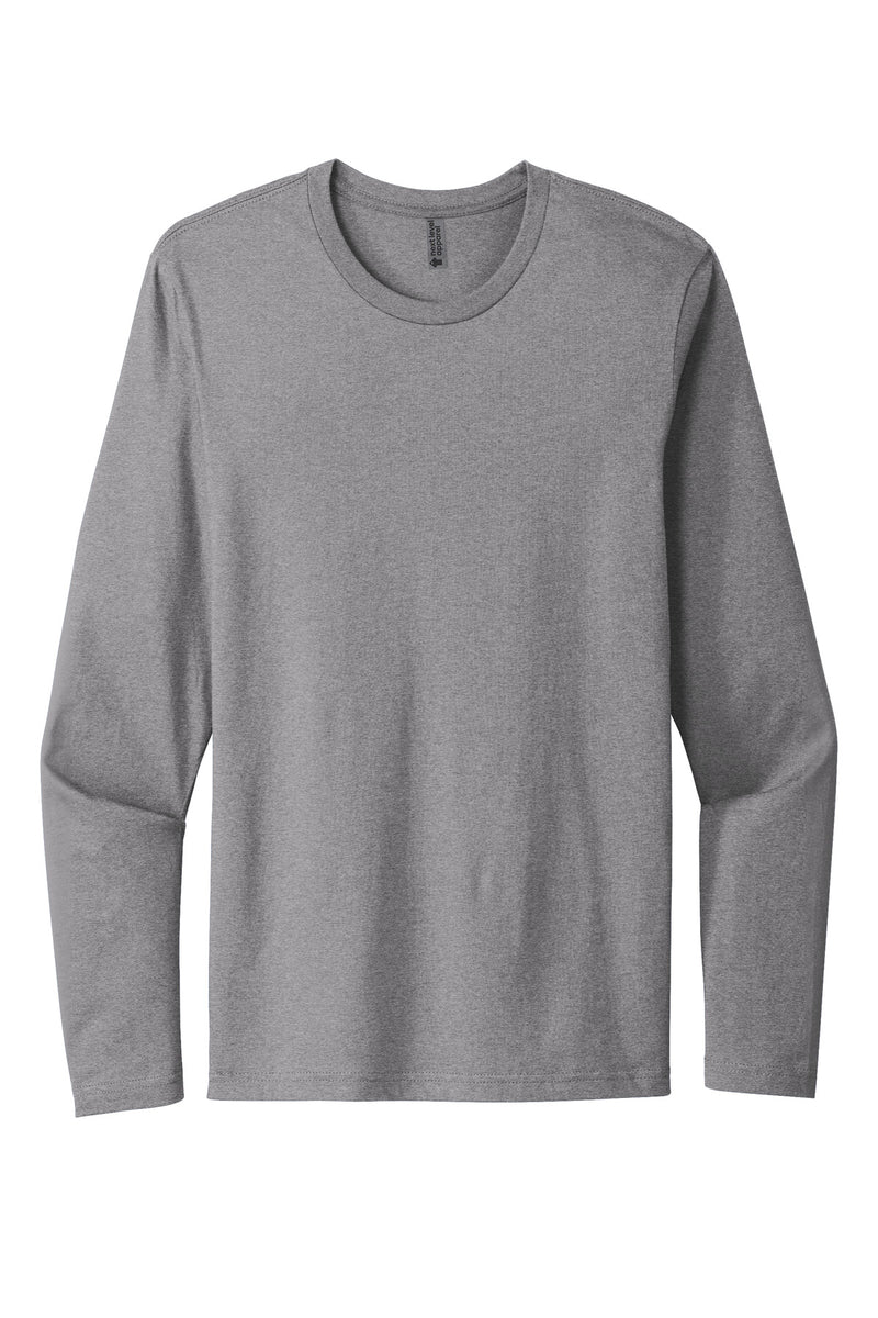 Next Level Apparel Cotton Long Sleeve Tee - Heather Gray
