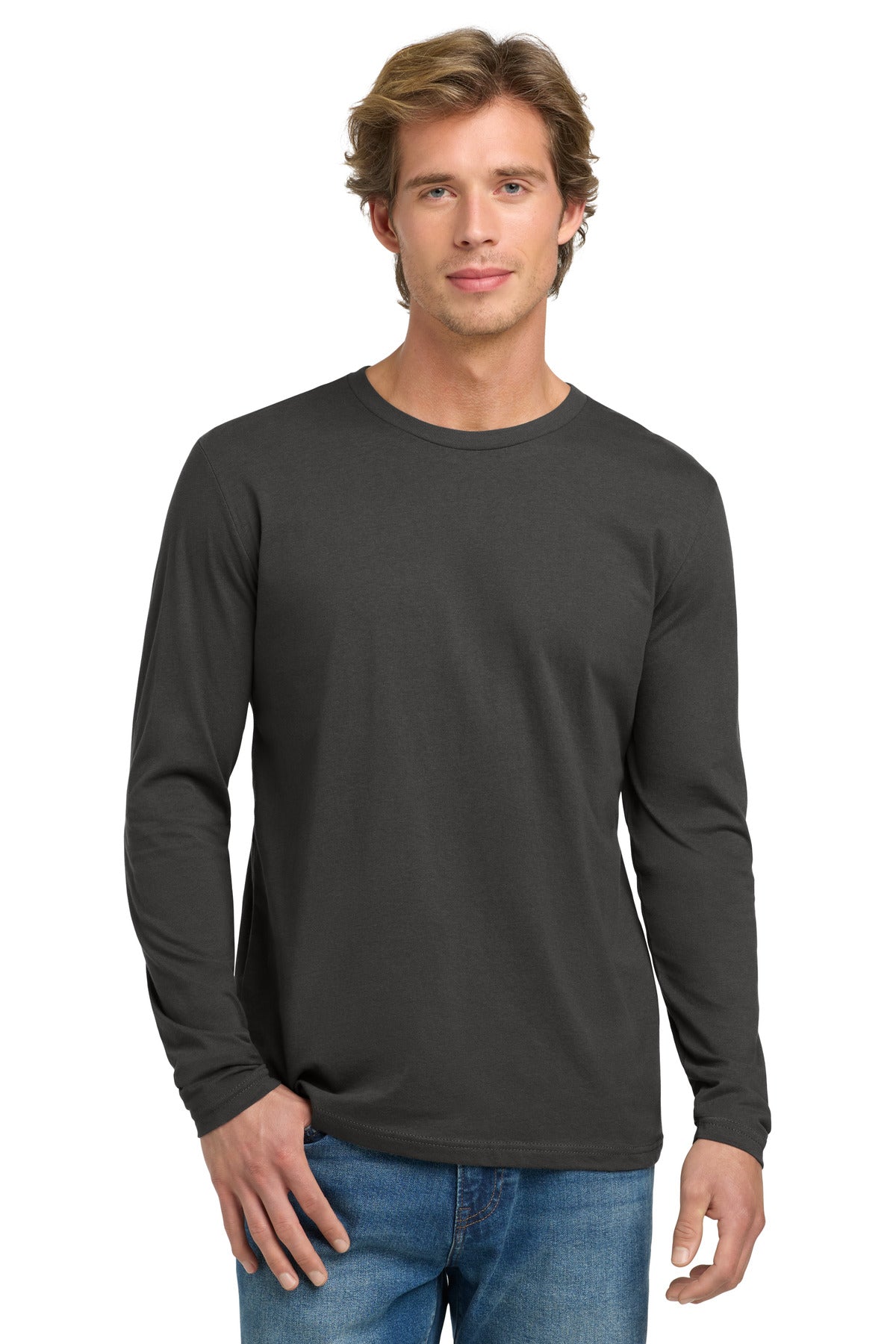 Next Level Apparel Cotton Long Sleeve Tee - Heavy Metal