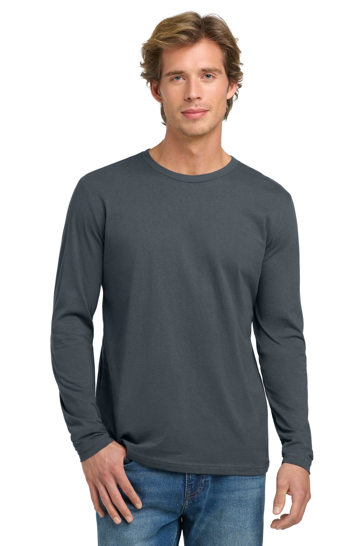 Next Level Apparel Cotton Long Sleeve Tee - Indigo