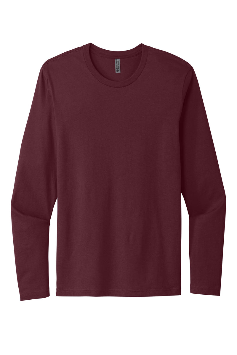 Next Level Apparel Cotton Long Sleeve Tee - Maroon