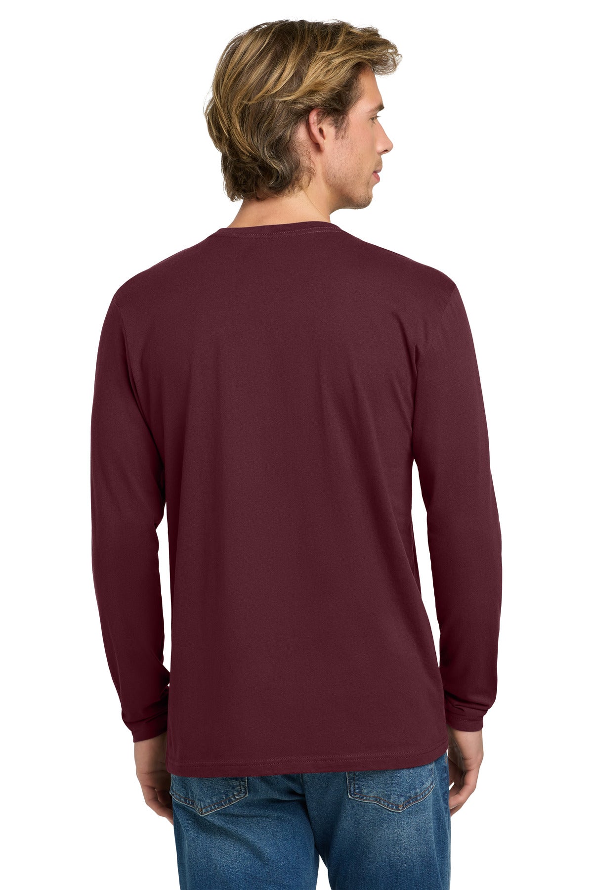 Next Level Apparel Cotton Long Sleeve Tee - Maroon