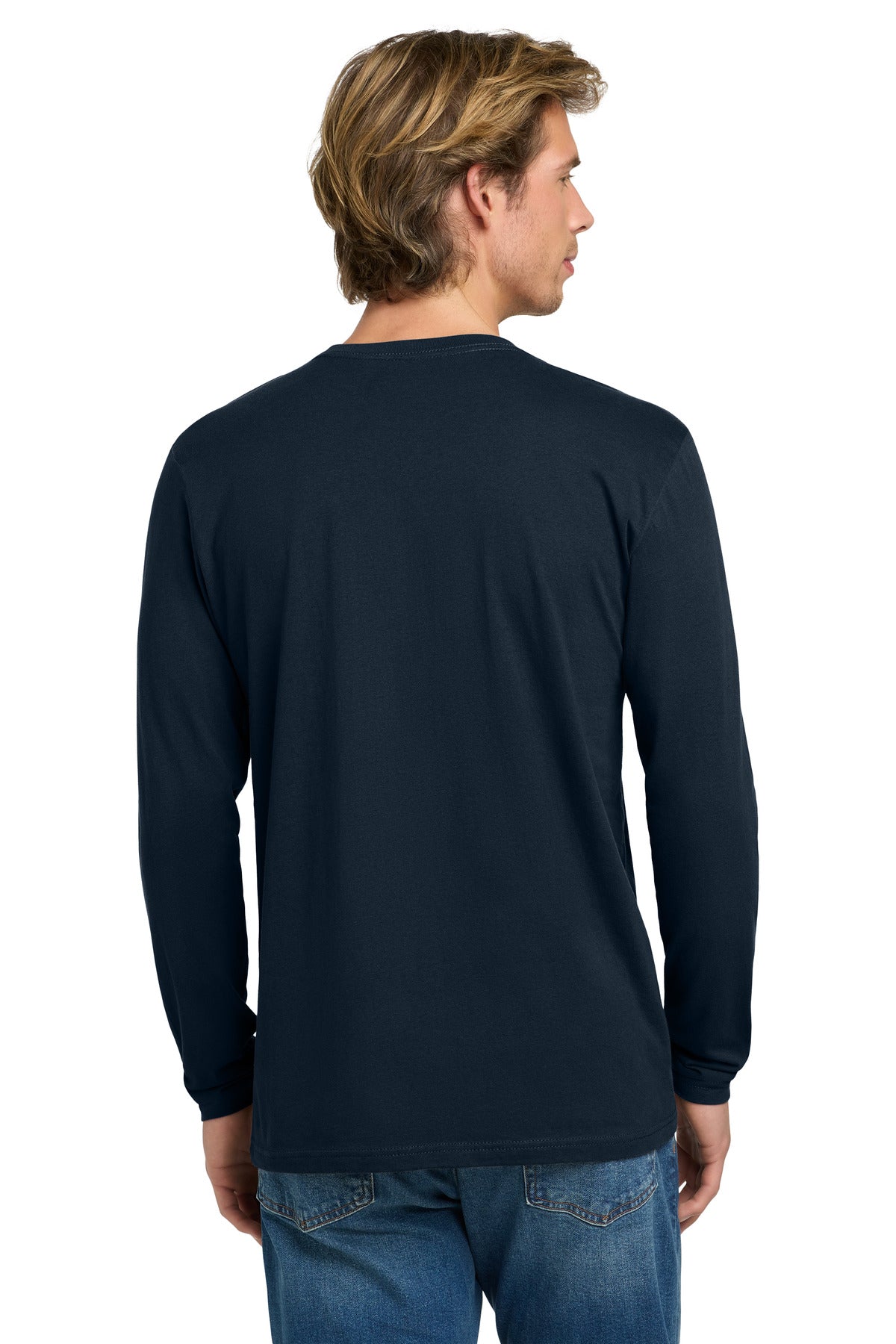 Next Level Apparel Cotton Long Sleeve Tee - Midnight Navy
