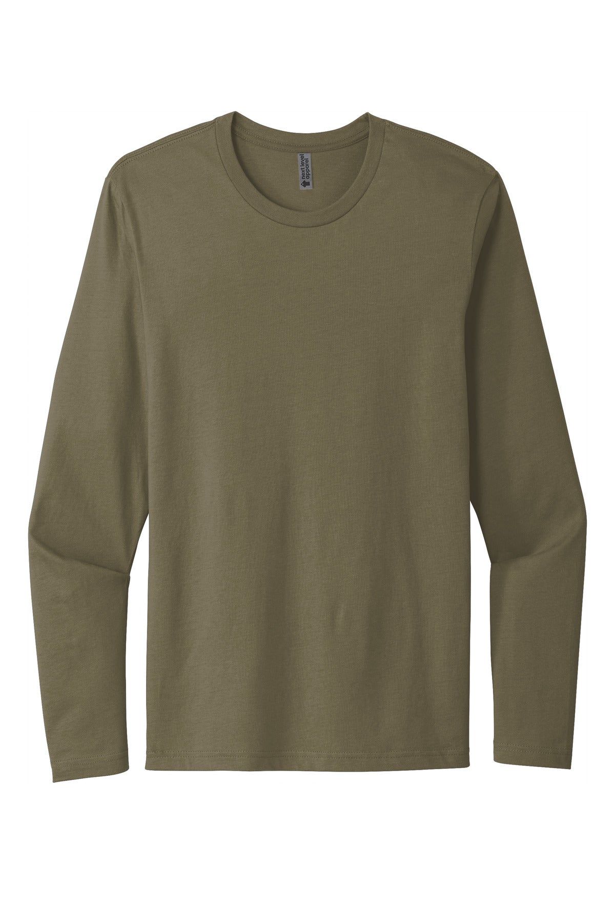 Next Level Apparel Cotton Long Sleeve Tee - Military Green