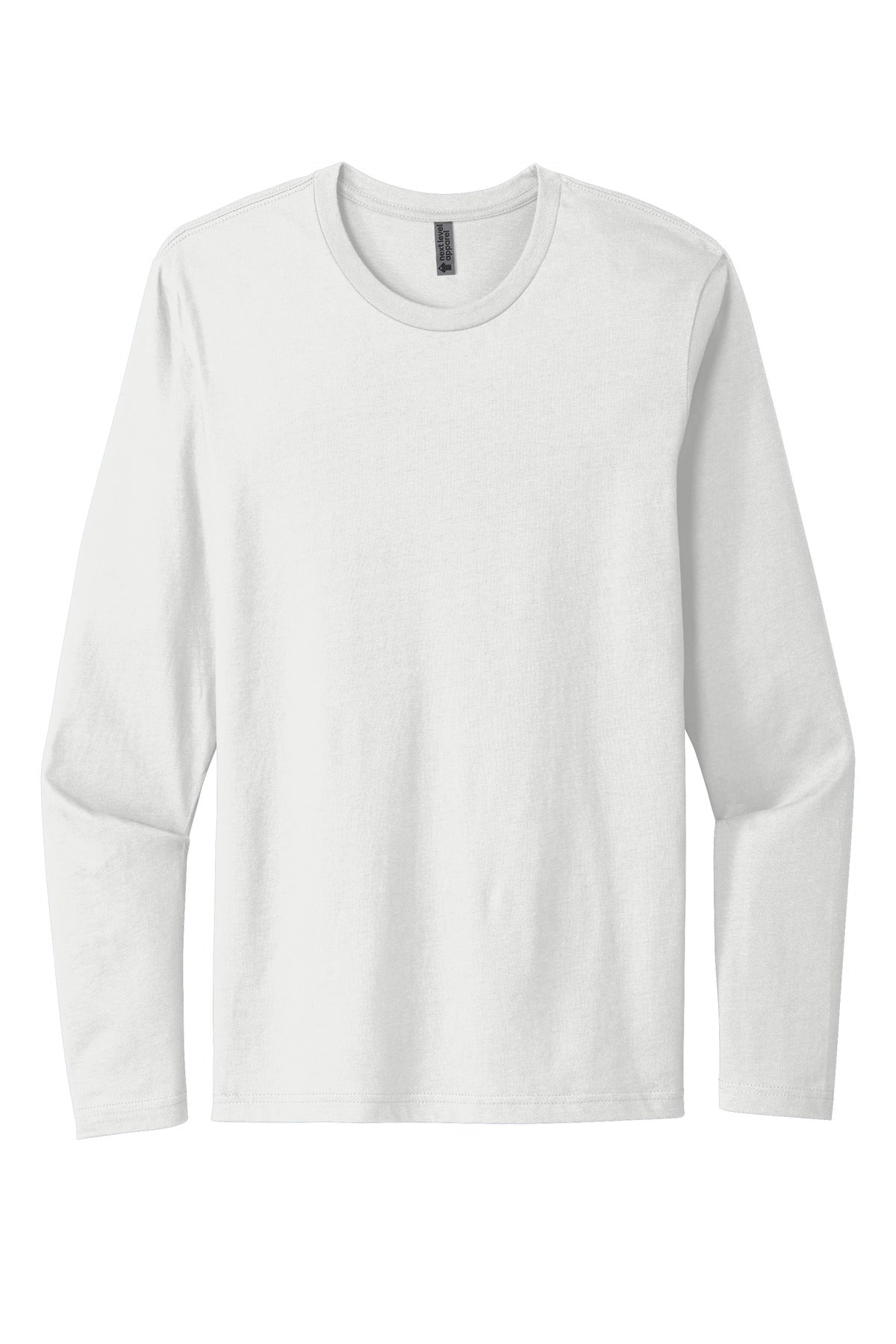 Next Level Apparel Cotton Long Sleeve Tee - White