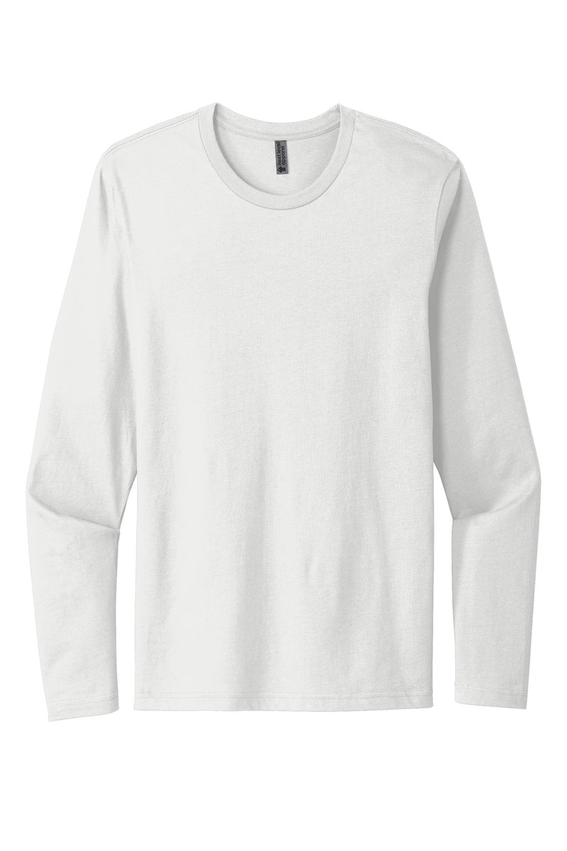 Next Level Apparel Cotton Long Sleeve Tee - White