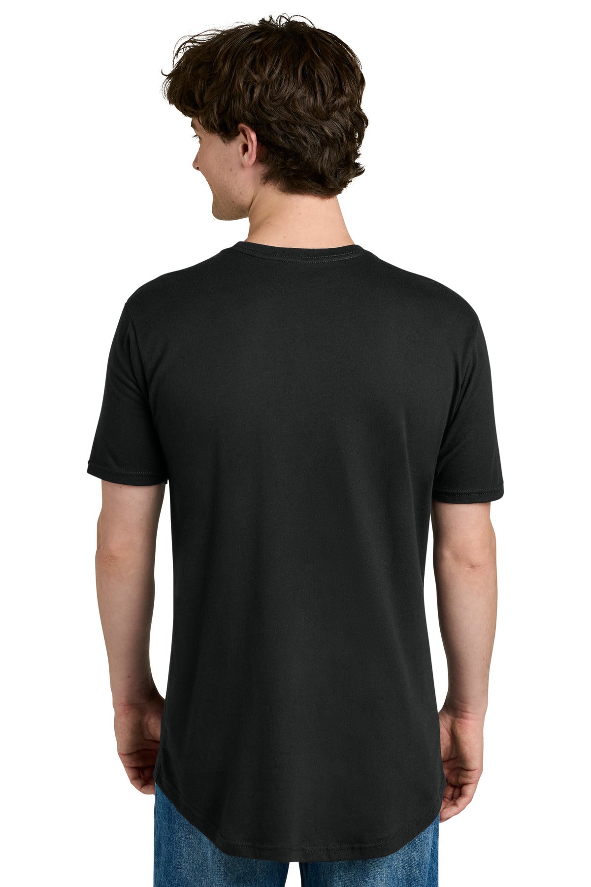 Next Level Apparel Cotton Long Body Tee - Black