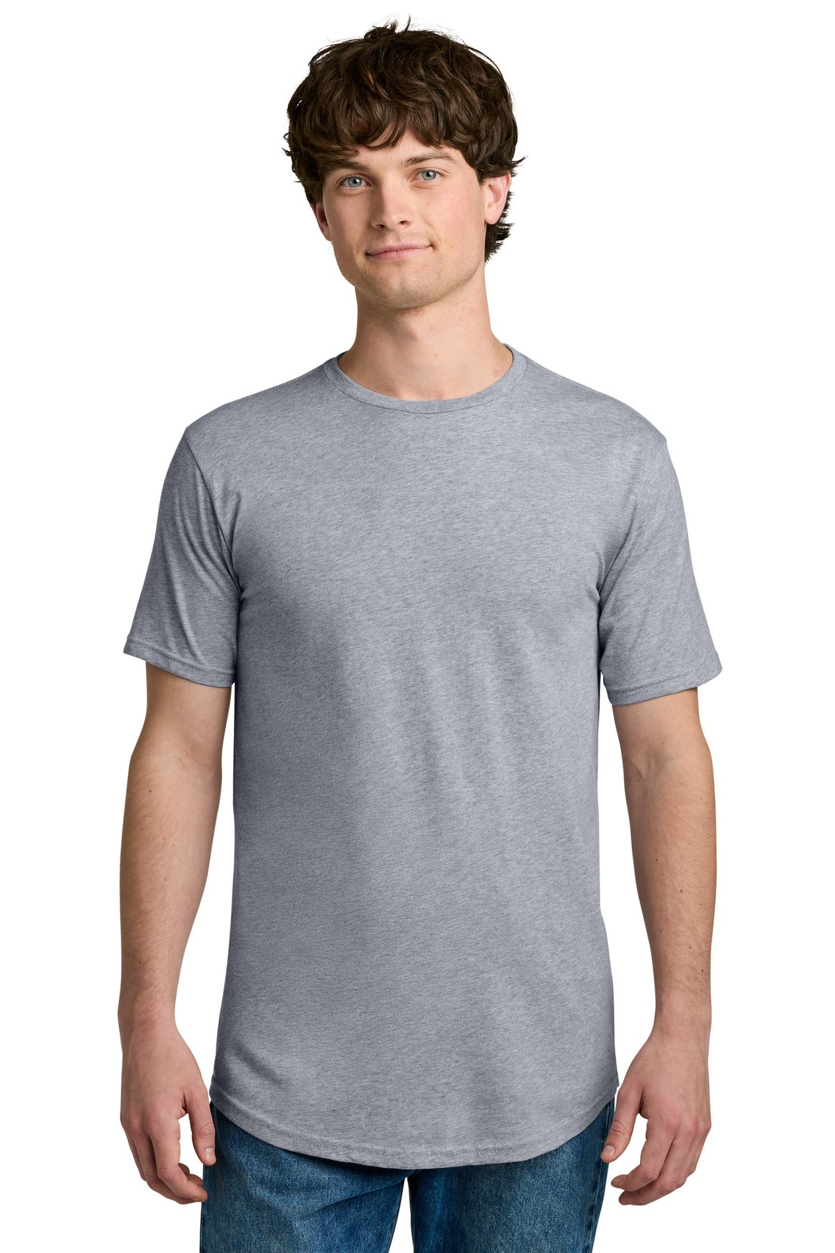 Next Level Apparel Cotton Long Body Tee - Heather Gray