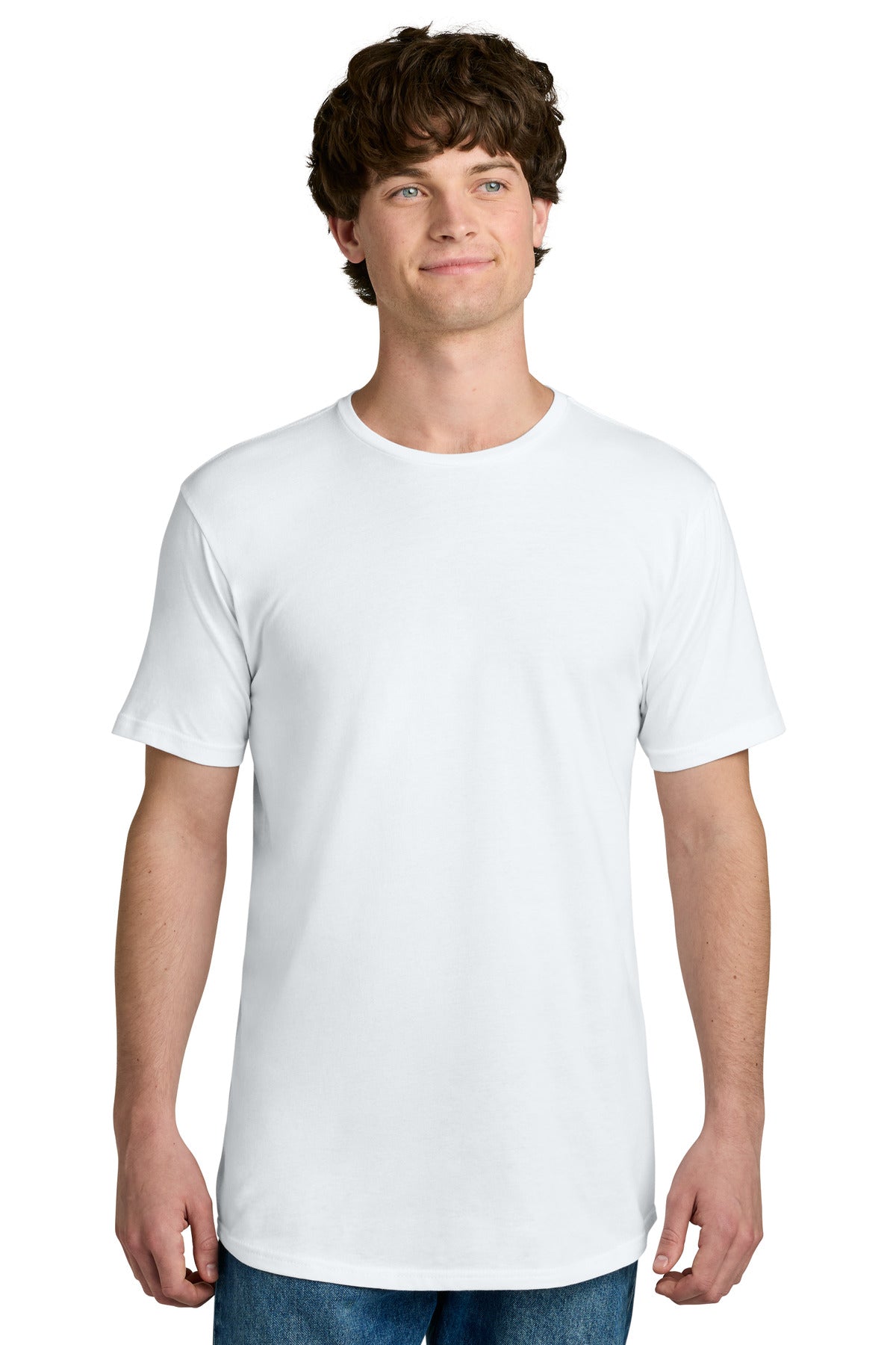 Next Level Apparel Cotton Long Body Tee - White