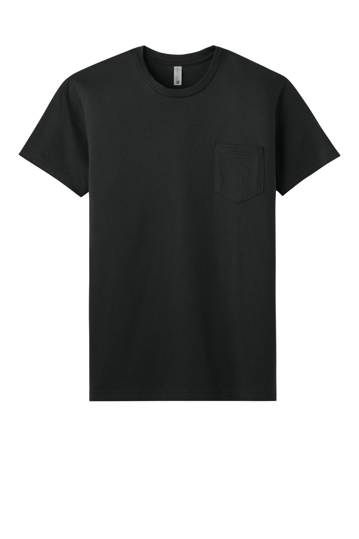 Next Level Apparel Cotton Pocket Tee - Black