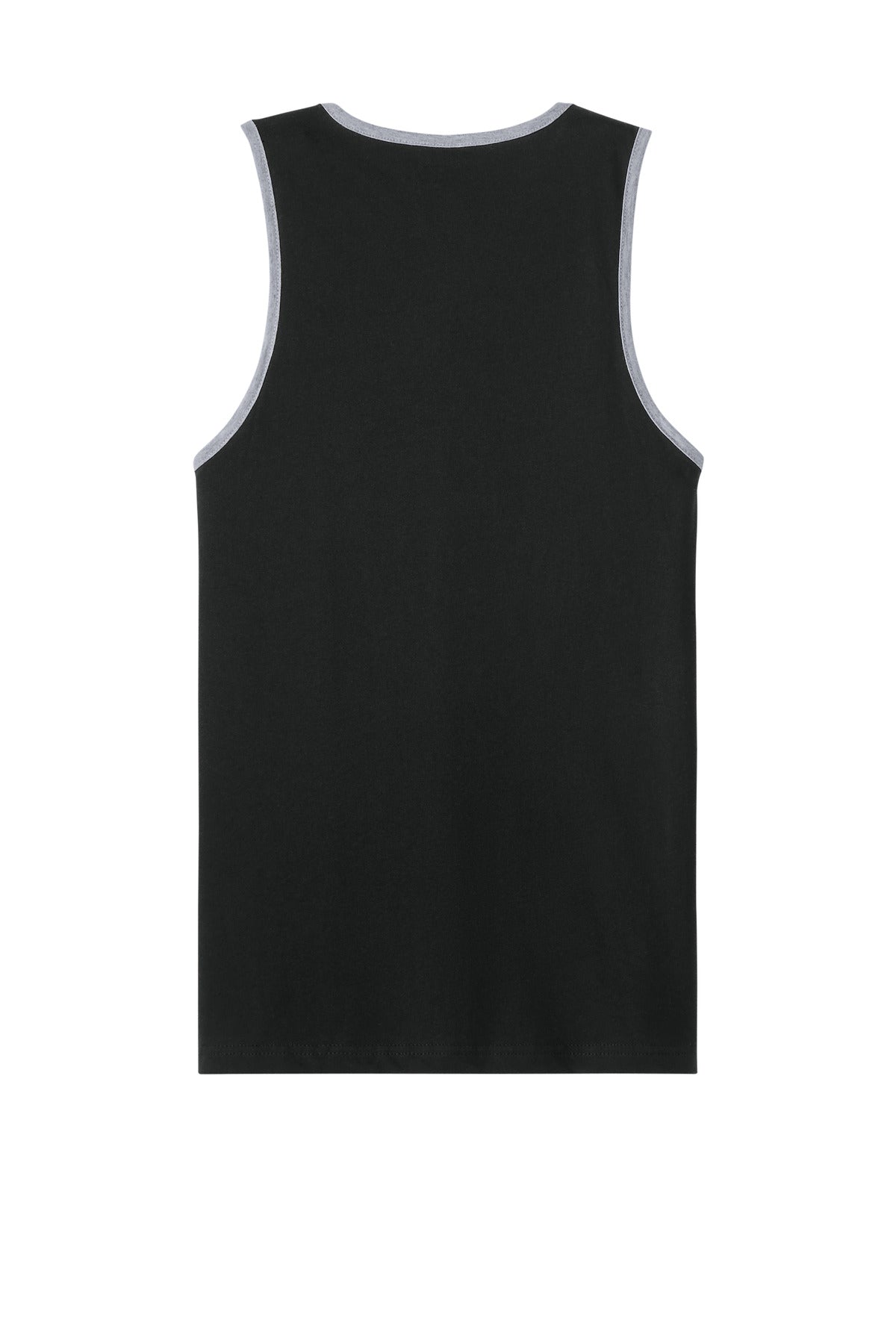 Next Level Apparel Cotton Muscle Tank - Black/ Heather Gray