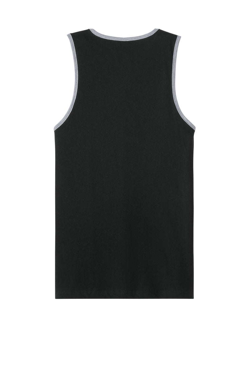 Next Level Apparel Cotton Muscle Tank - Black/ Heather Gray