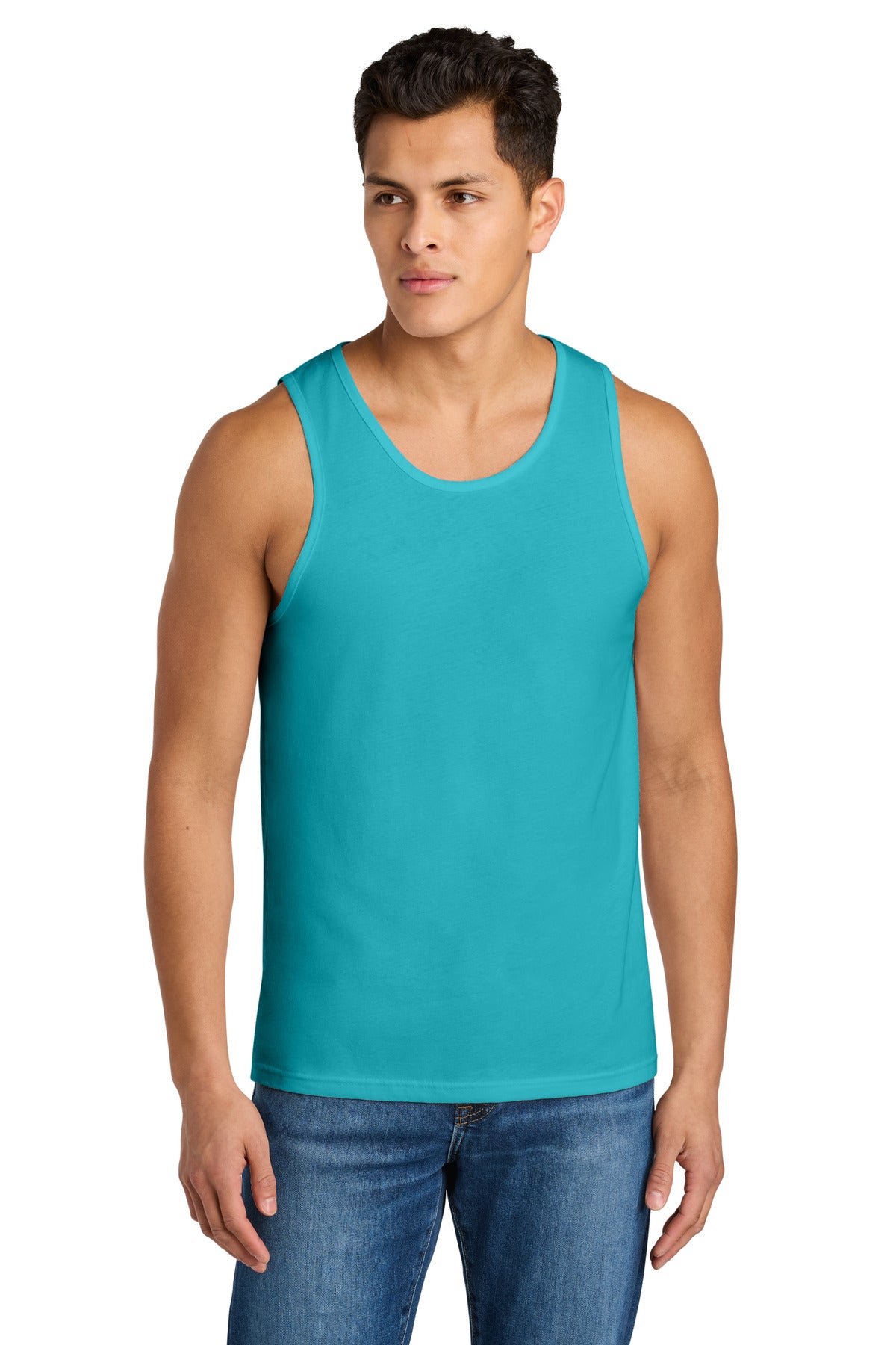 Next Level Apparel Cotton Muscle Tank - Tahiti Blue