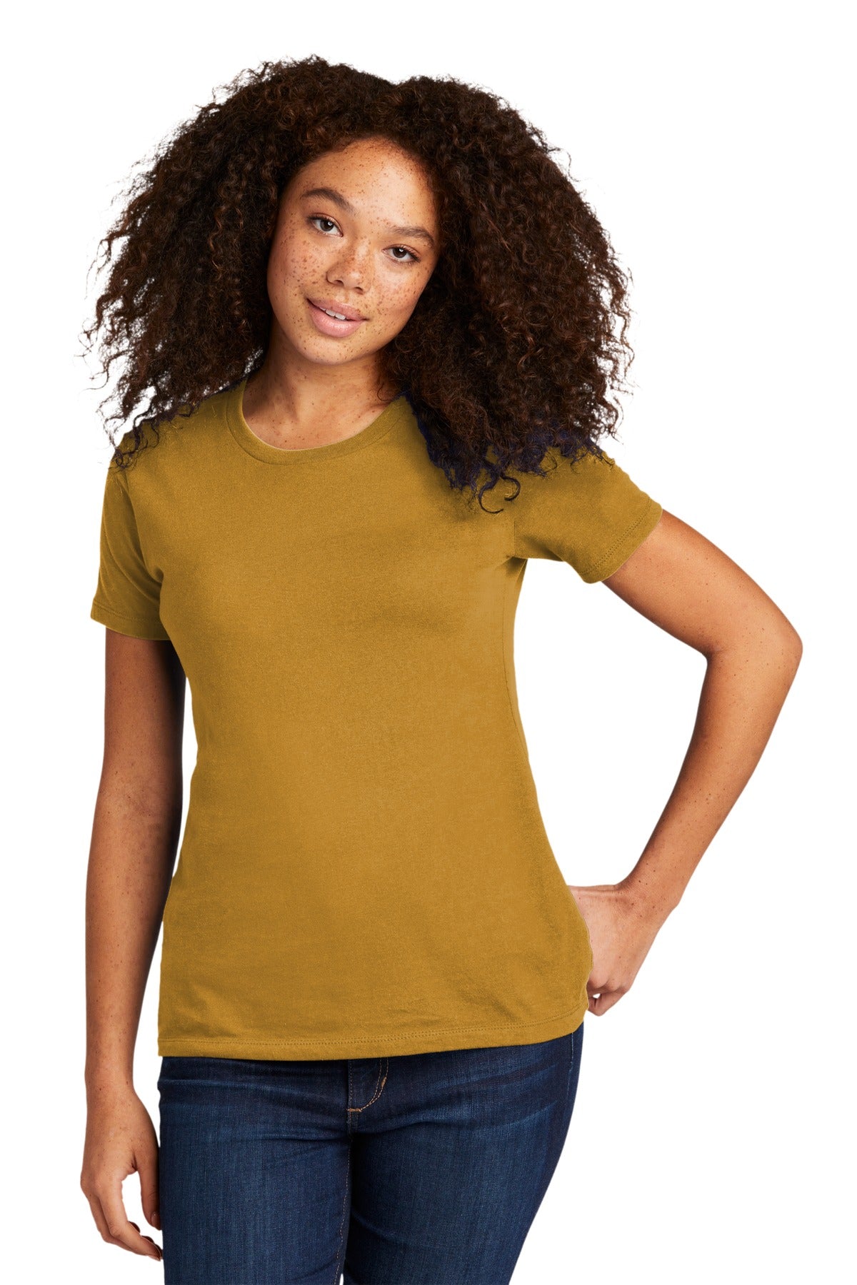 Next Level Apparel Women's Cotton Tee - Antique Gold