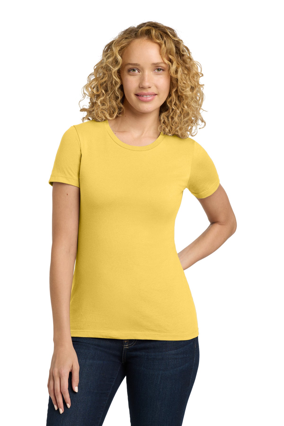 Next Level Apparel Women's Cotton Tee - Banana Cream