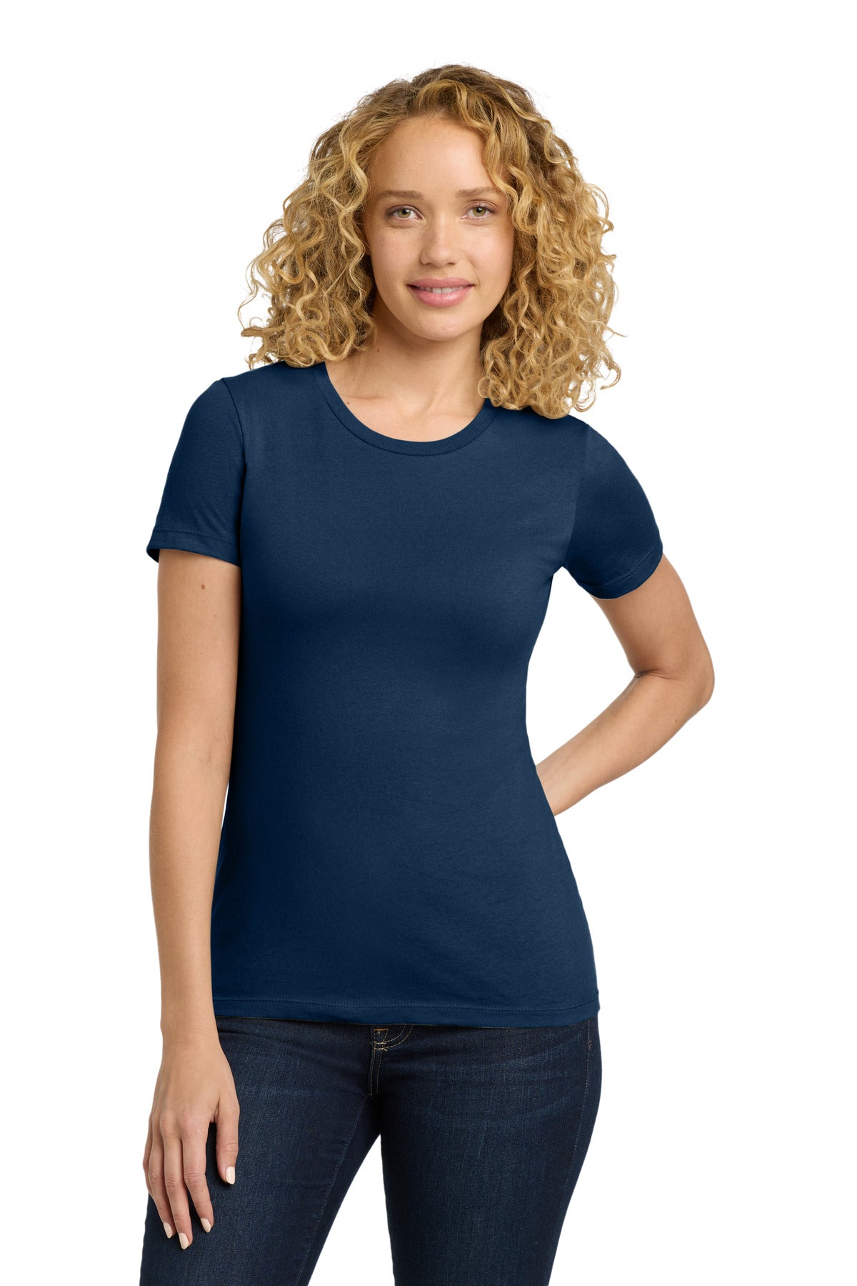 Next Level Apparel Women's Cotton Tee - Cool Blue