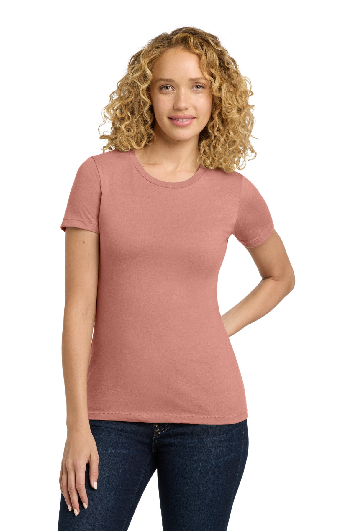 Next Level Apparel Women's Cotton Tee - Desert Pink