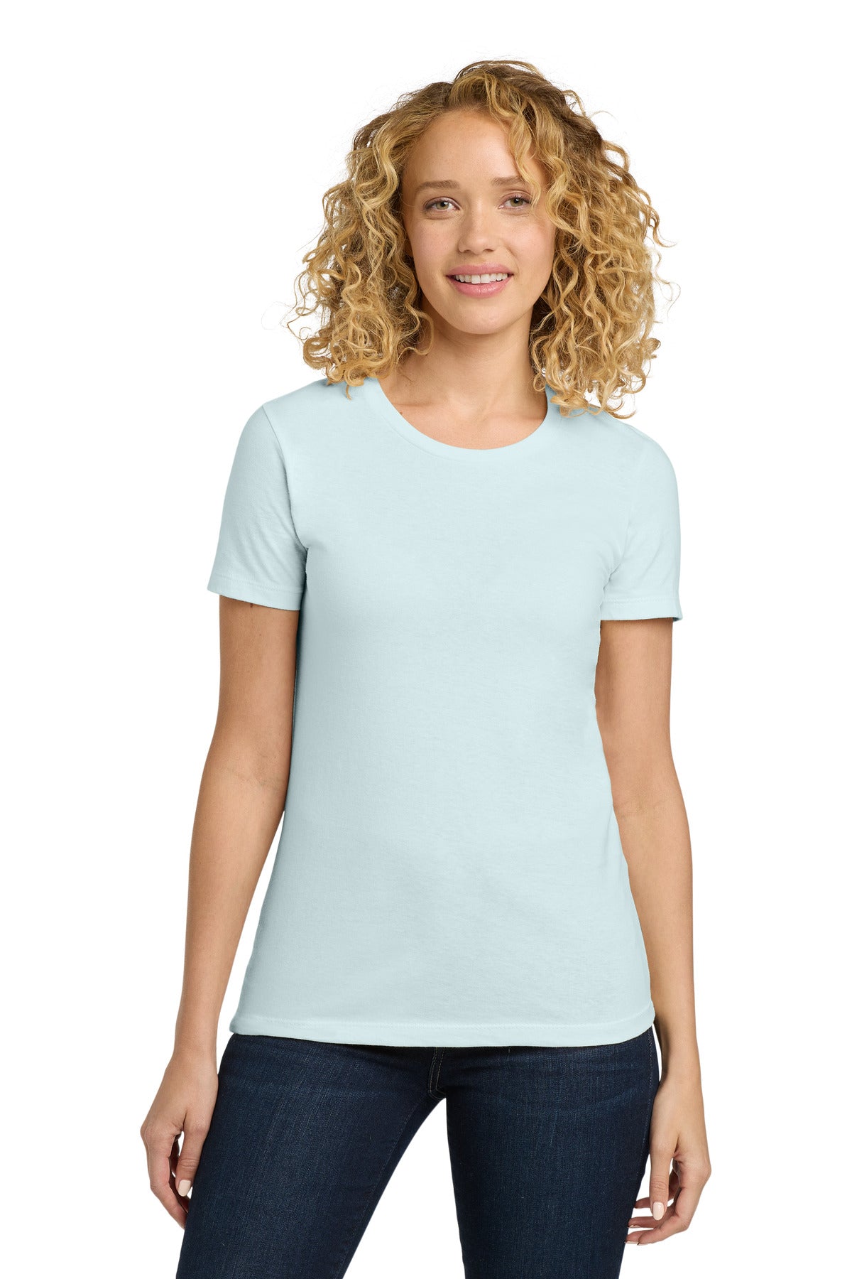 Next Level Apparel Women's Cotton Tee - Light Blue