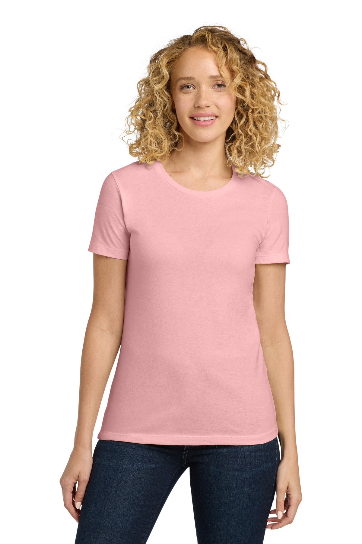 Next Level Apparel Women's Cotton Tee - Light Pink