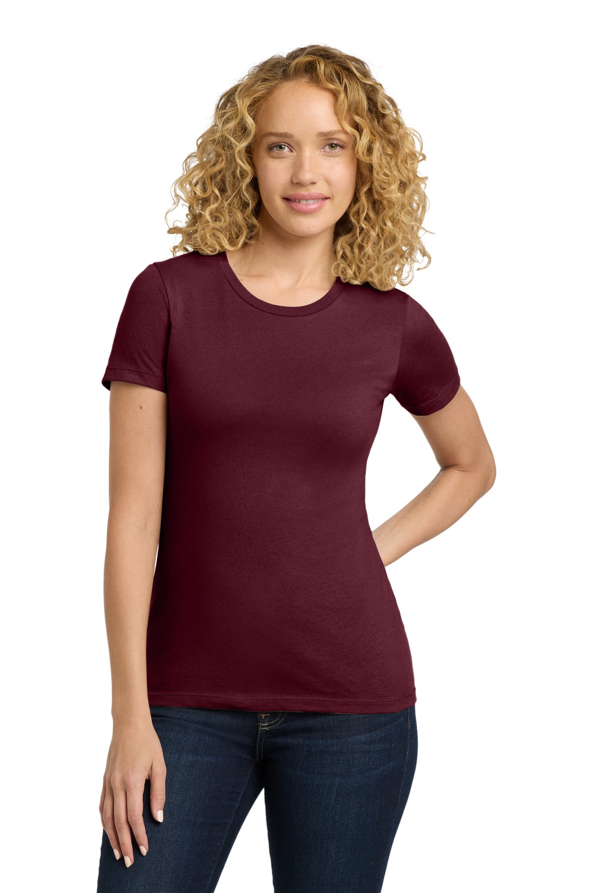 Next Level Apparel Women's Cotton Tee - Maroon