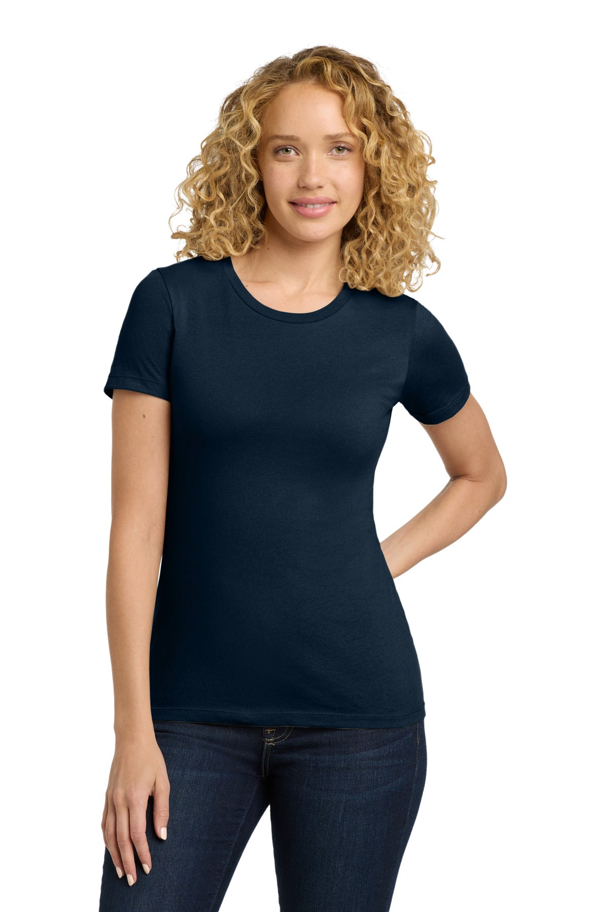 Next Level Apparel Women's Cotton Tee - Midnight Navy