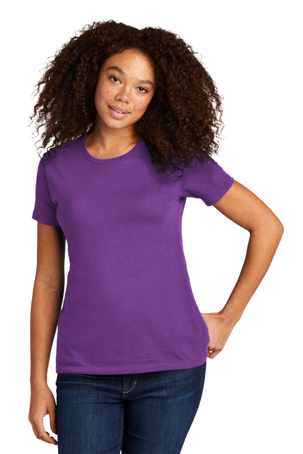 Next Level Apparel Women's Cotton Tee - Purple Berry
