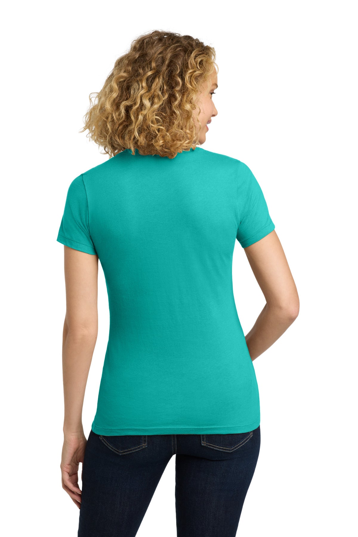 Next Level Apparel Women's Cotton Tee - Tahiti Blue
