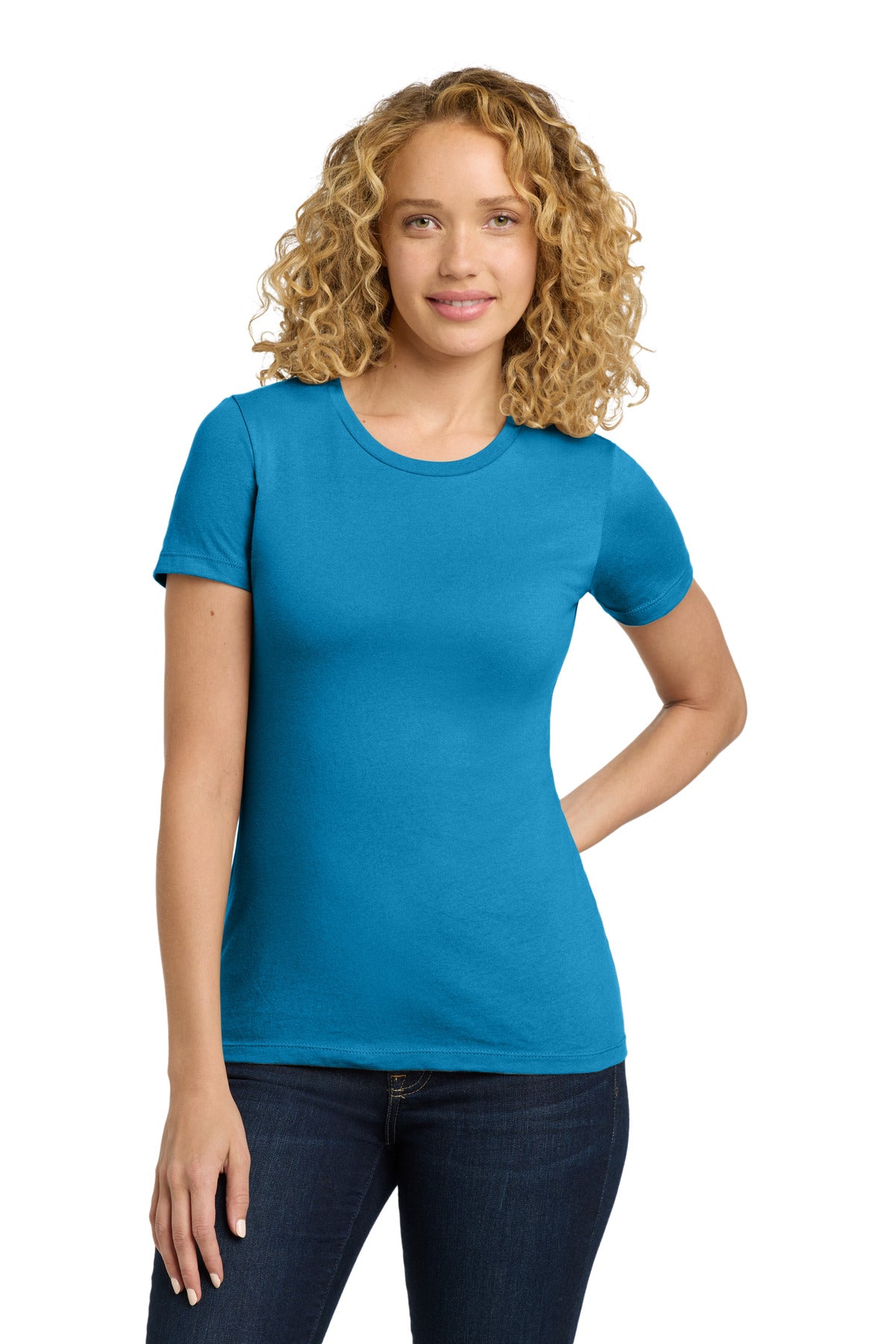 Next Level Apparel Women's Cotton Tee - Turquoise