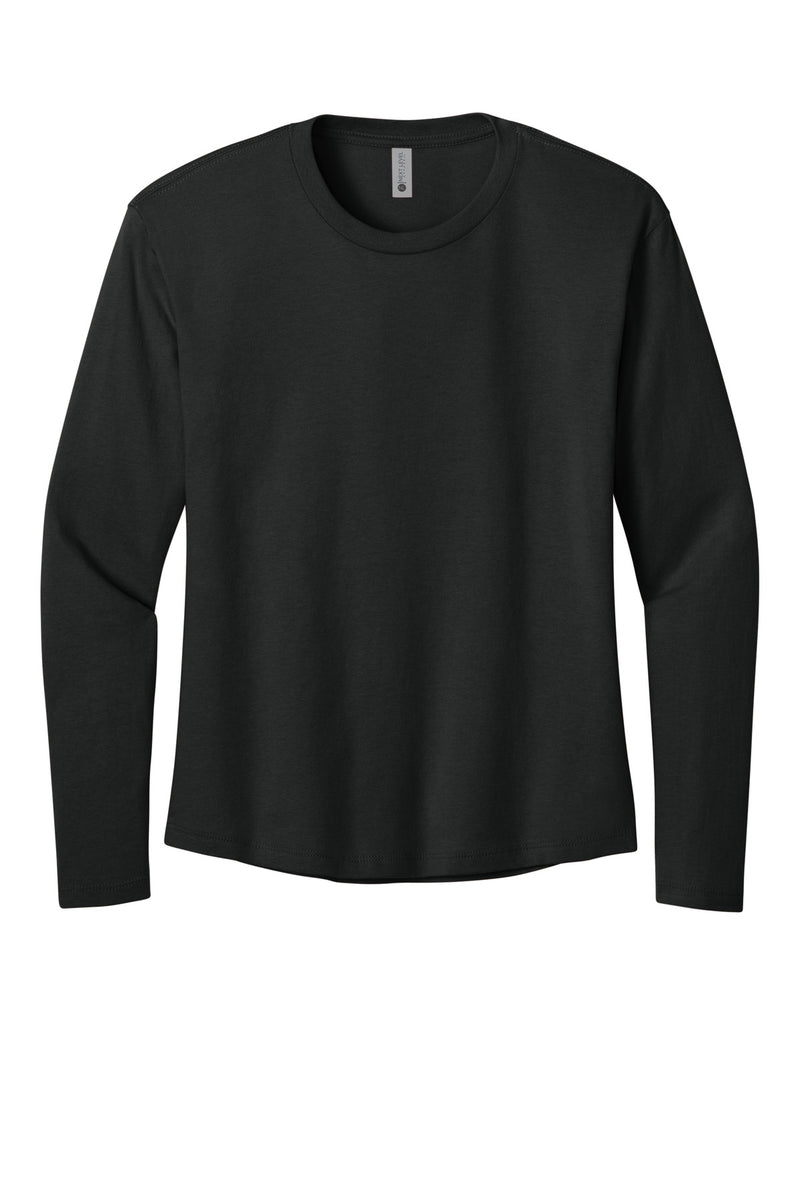 Next Level Apparel Women's Cotton Relaxed Long Sleeve Tee - Black